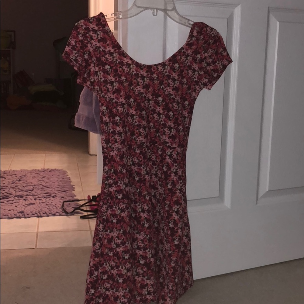 Pink floral dress